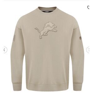 Pro Standard Detroit Lions Neutral Taupe Crewneck Sweatshirt Men’s Size L NFL